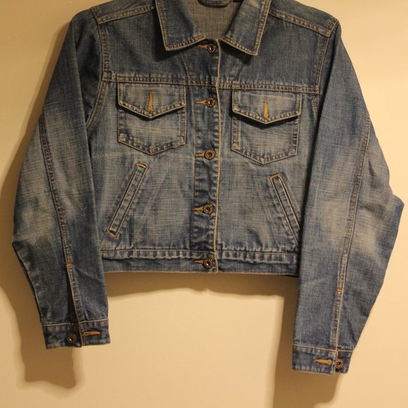Route 66 Vintage Cropped Denim Jacket - Picture 5 of 7